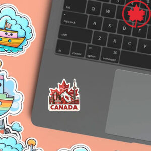 CANADA Elbows Up 2025 - Canada Travel Sticker and Car Magnet