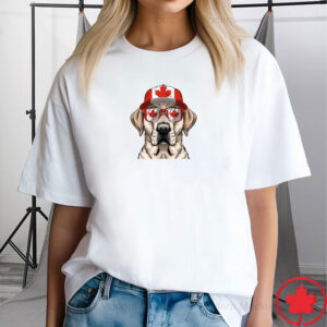 CANADA Elbows Up - Dog Cute Canada Pride T-Shirt