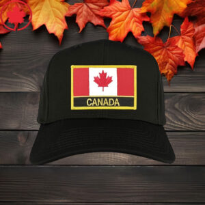 Elbows Up 2025 CANADA - Canada Flag with Text Embroidered Hat