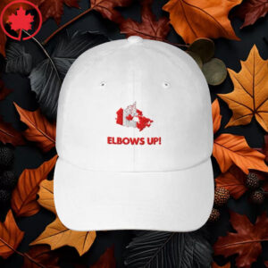 Elbows Up 2025 CANADA - Embroidered Map Canada Maple Leaf Baseball Cap