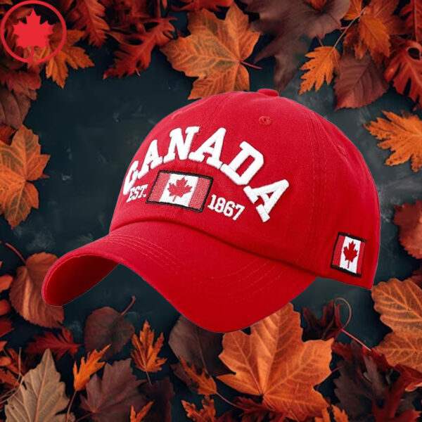 Elbows Up 2025 CANADA - Funny World Canada Baseball Cap Canada Day Hat Maple Leaf Flag