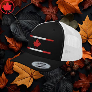 Elbows Up 2025 CANADA - Hockey Culture Patriotic Trucker Hat