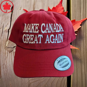 Elbows Up 2025 CANADA - Make Canada Great Again Embroidered Red Dad Cap