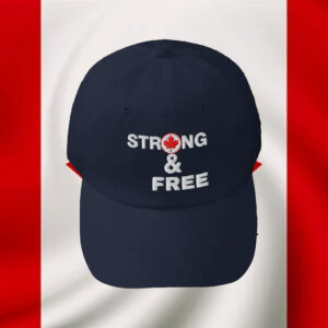 Elbows Up 2025 CANADA - Strong & Free Canada Embroidered Dad Hat