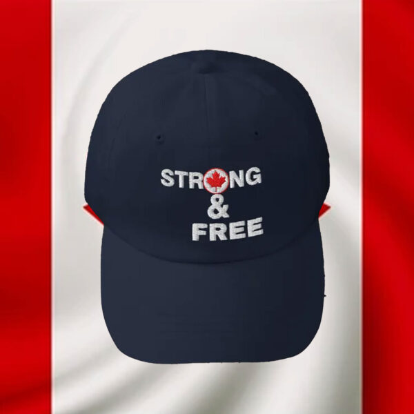 Elbows Up 2025 CANADA - Strong & Free Canada Embroidered Dad Hat