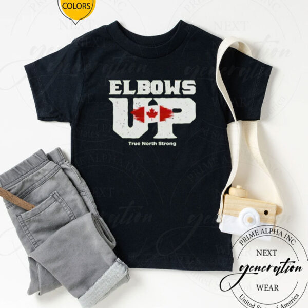 Elbows Up Canada True North Strong, Support Canada T-Shirt