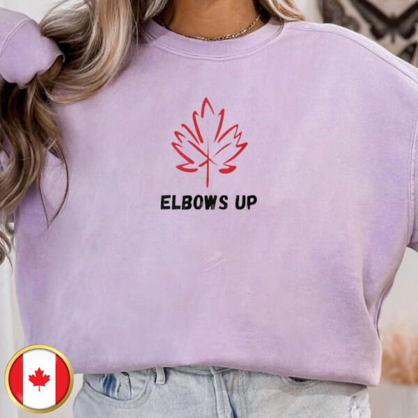 Elbows Up Pride T-Shirt - CANADA Maple Leaf